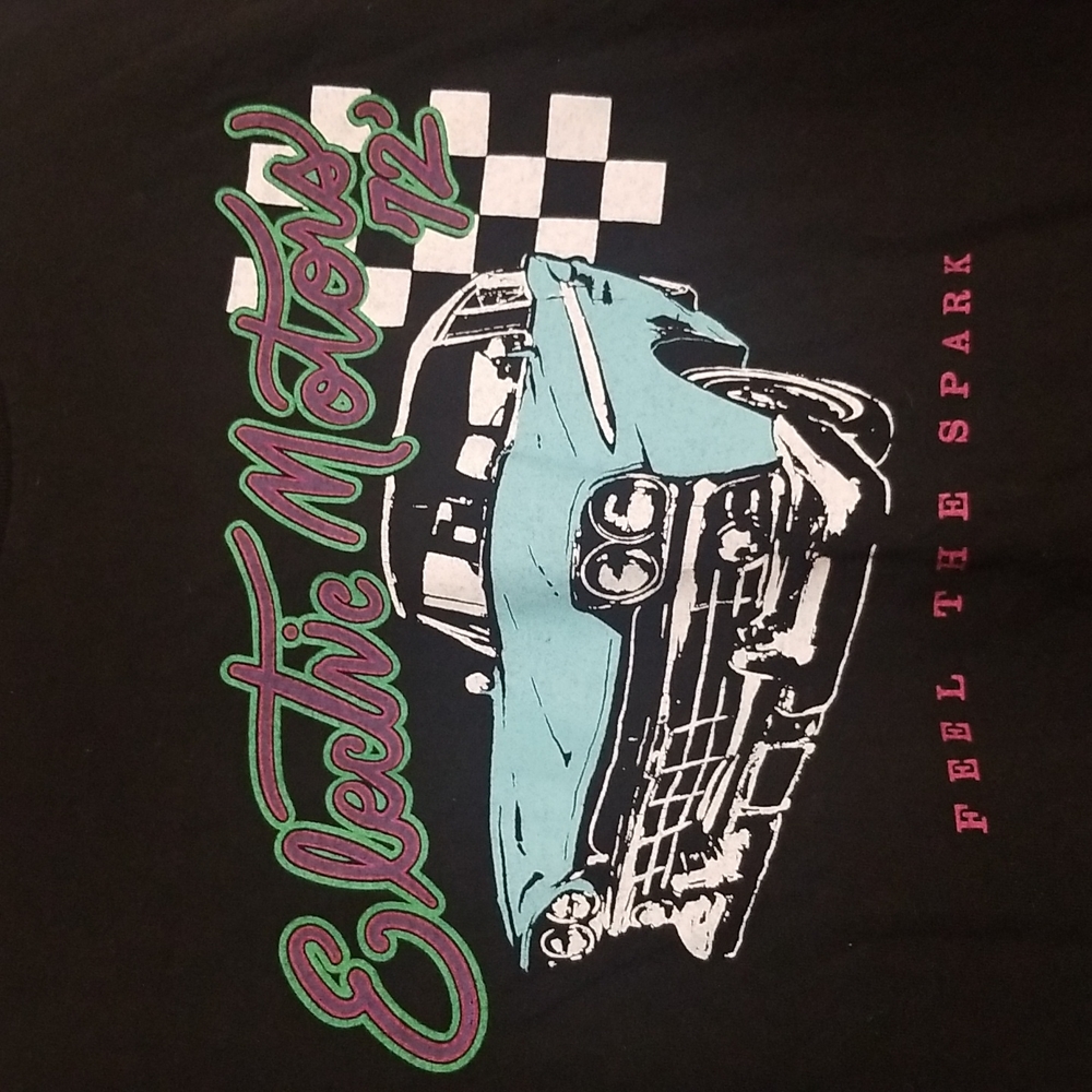 VTG LAEGE ELECTRIC MOTORS GRPHIC TSHIRT CAR SHIRT SHOP SHIRT